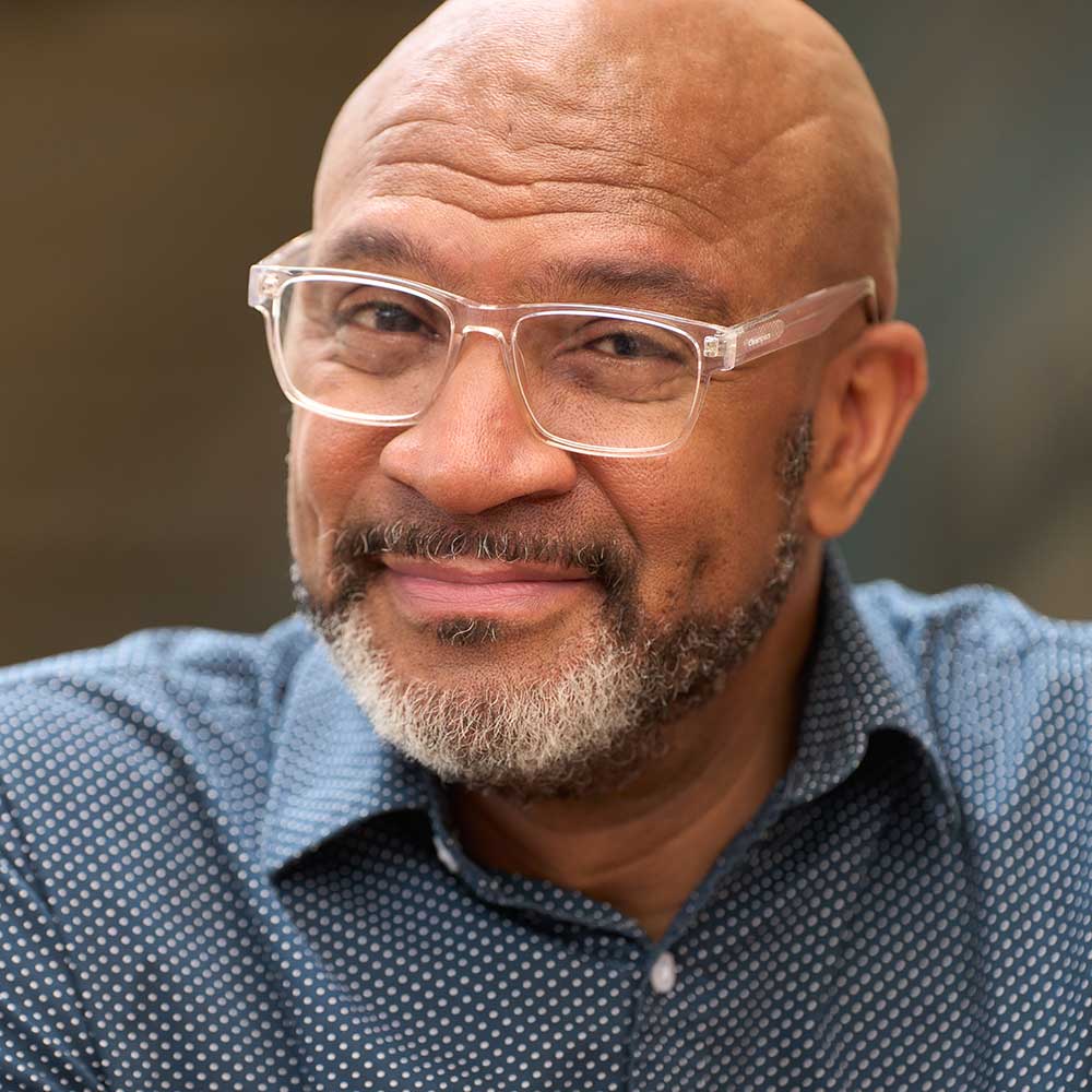 Man with clear Clearspecs Jonesport readers