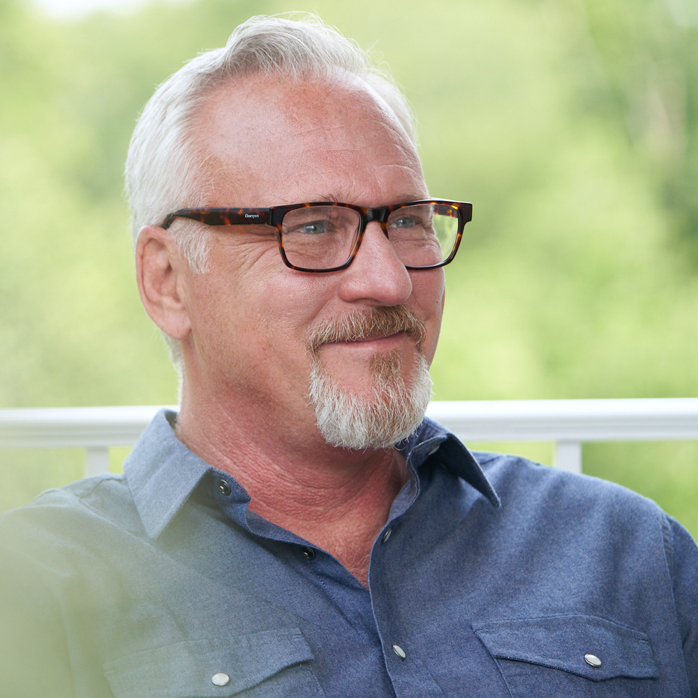 Man wearing Clearspecs Jonesport